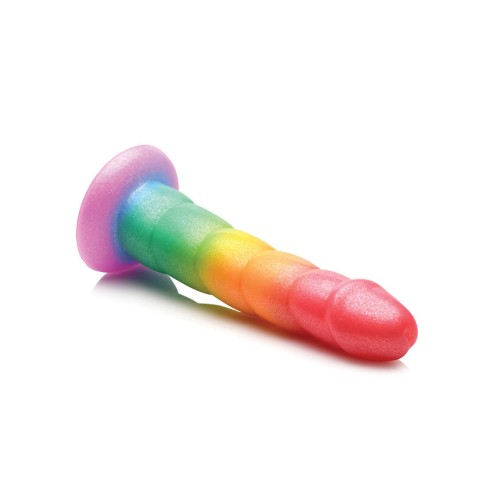 Curve Toys Simply Sweet 6.5-Inch Swirl Rainbow Dildo