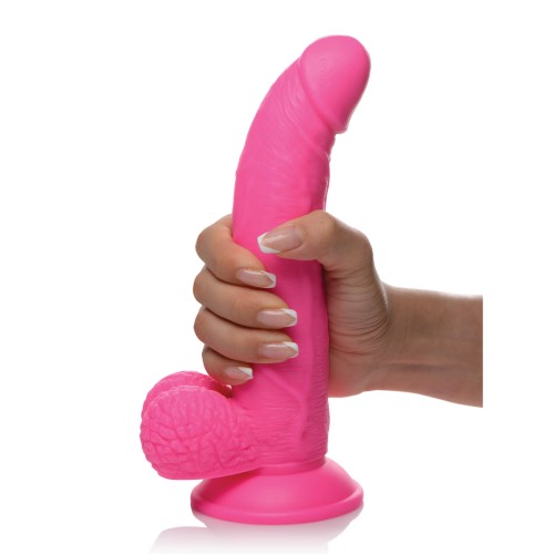 Pop Peckers 7.5" Dildo with Balls - Pink