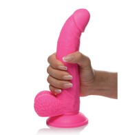 Pop Peckers 7.5" Dildo with Balls - Pink