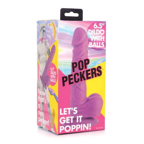 Pop Peckers 6.5" Dildo - Purple