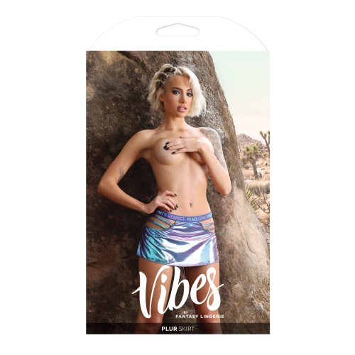 Vibes Plur Iridescent Skater Skirt M/L