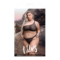 Vibes Bad Bitch Bling One Shoulder Set - Empower Your Style