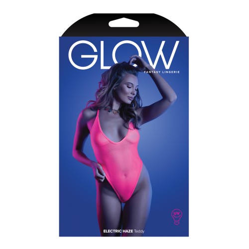 Glow Electric Haze Teddy - Neon Pink M/L