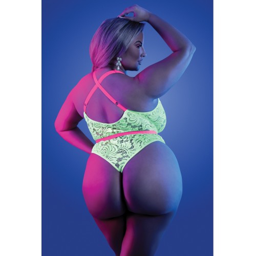 Glow Spotlight Teddy - UV Reactive Lingerie