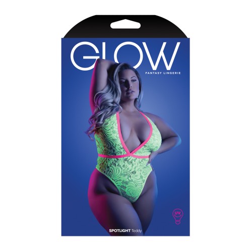 Glow Spotlight Teddy - UV Reactive Lingerie