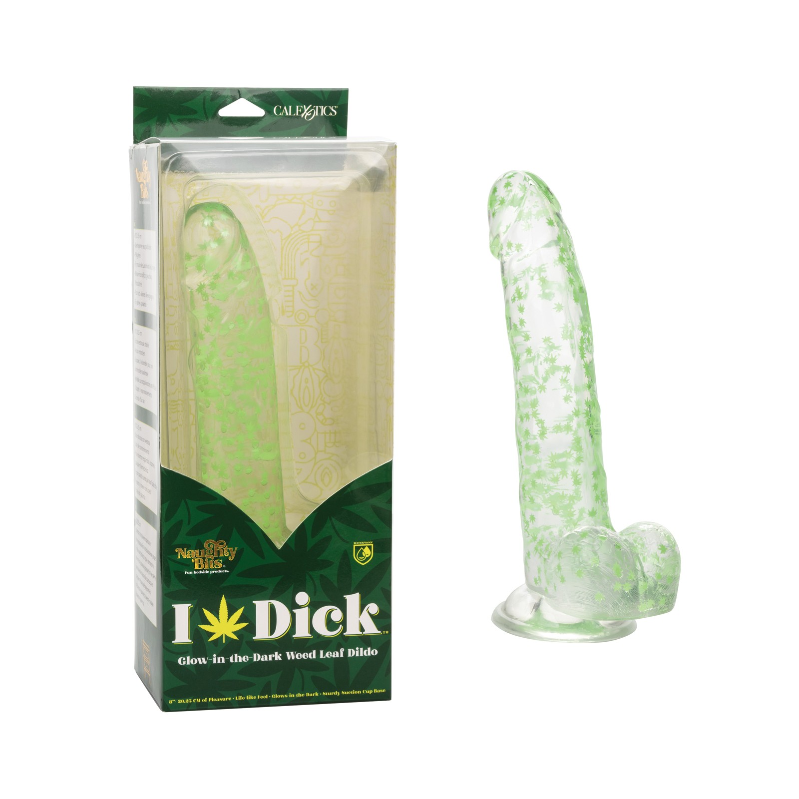 Naughty Bits I Leaf Dick Glow In The Dark Dildo