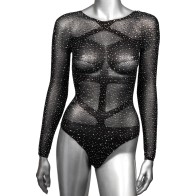 Radiance Plus Size Long Sleeve Bodysuit - Black