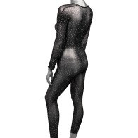 Radiance Crotchless Full Body Suit in Black