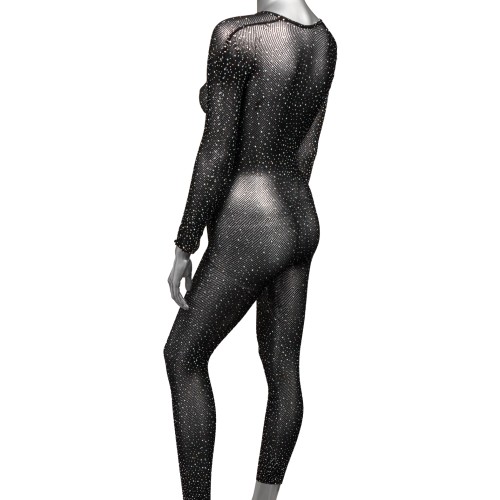 Radiance Crotchless Full Body Suit Black QN