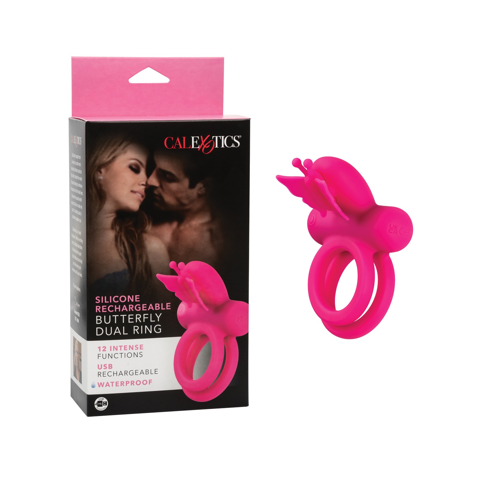 Silicone Rechargeable Butterfly Dual Ring