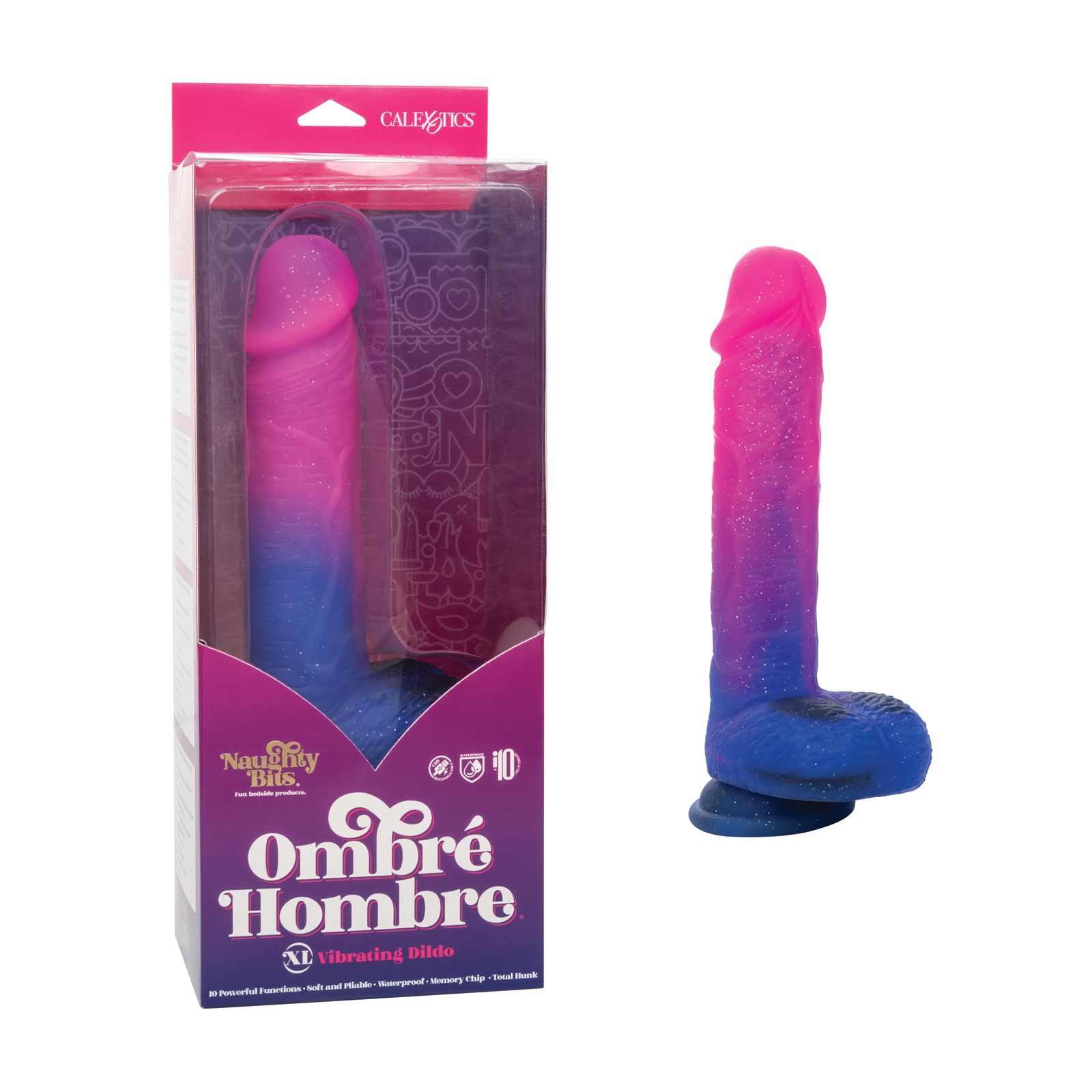 Naughty Bits Ombre Hombre Vibrating Dildo for Ultimate Fun