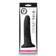 5 Inch Thin Dildo - Colours Pleasures Black