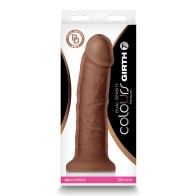 Dildo de Densidad Dual 7 Pulgadas Colores Marrón