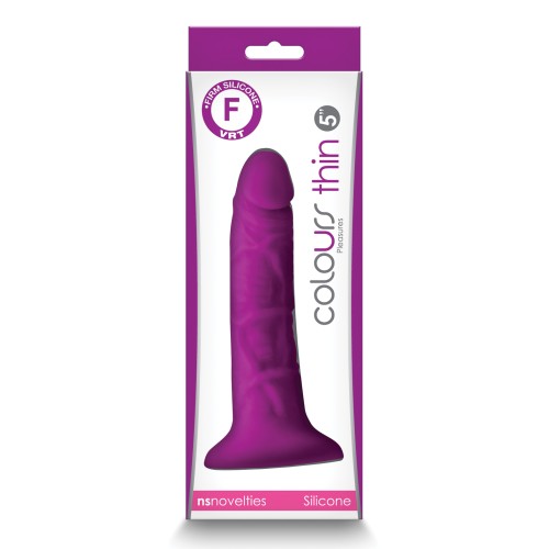 Dildo Delgado de 5 Pulgadas Colours Pleasures Morado