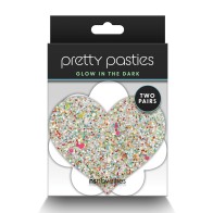 Pretty Pasties Glow in the Dark Corazón y Flor