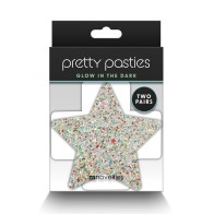 Pretty Pasties Glow in the Dark Nipple Covers - 2 Pair