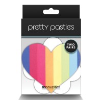 Pretty Pasties Pride Heart & Flower Rainbow - 2 Pairs