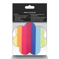 Pretty Pasties Pride Heart & Flower Rainbow - 2 Pairs