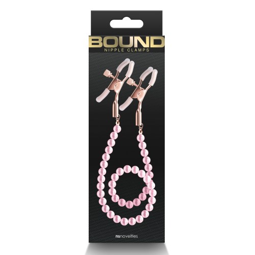 Bound Adjustable Nipple Clamps Pink