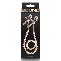 Bound Adjustable Nipple Clamps in Rose Gold