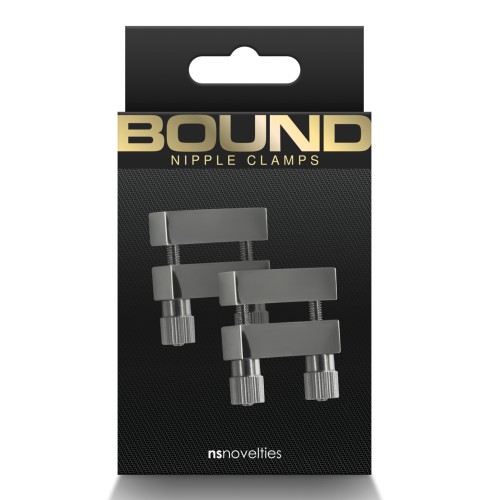 Bound V1 Adjustable Nipple Clamps Gunmetal - Thrilling Sensations