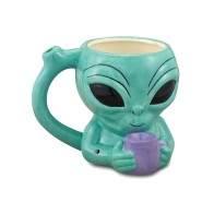 Taza Novidad Alien con Pipa para Fiestas Únicas