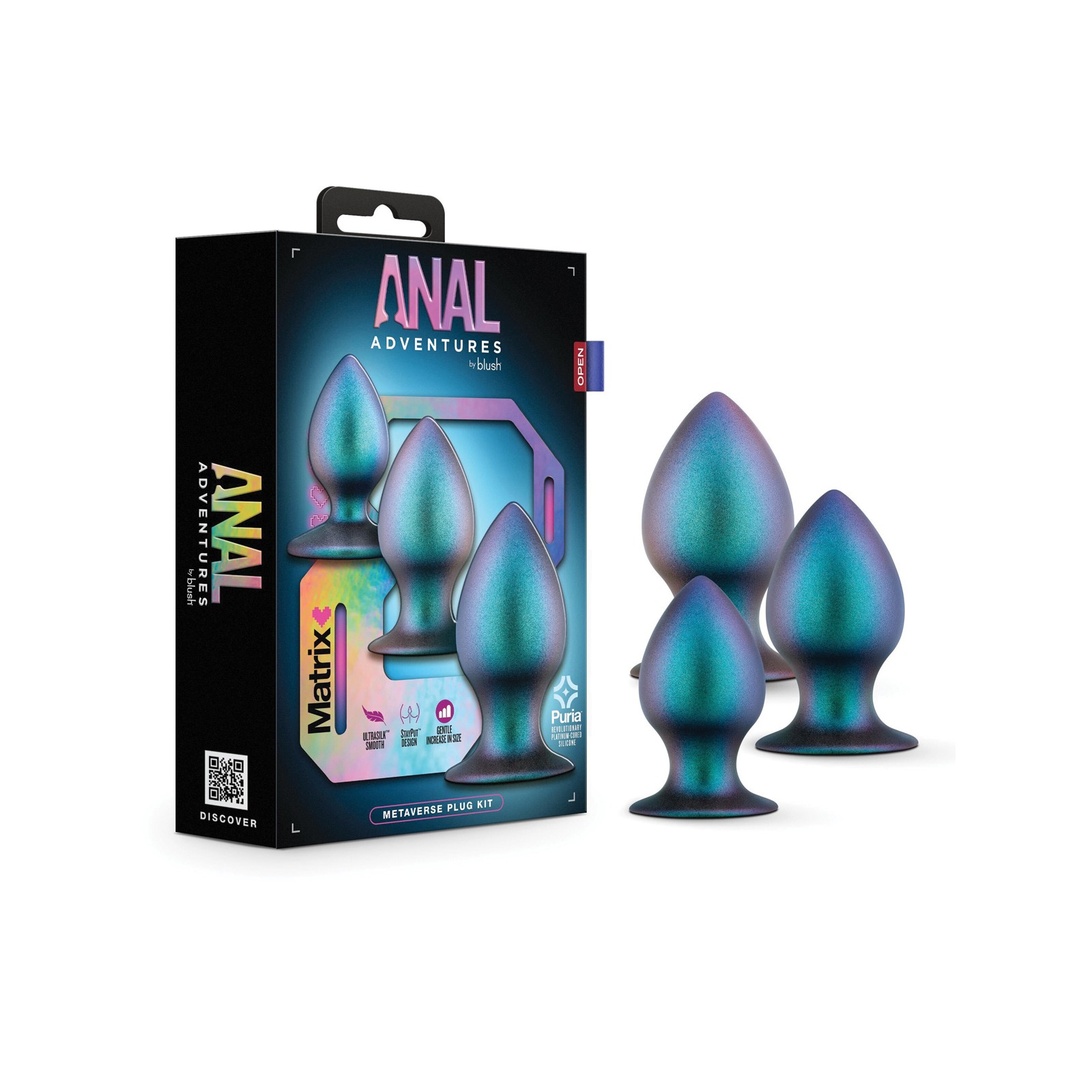 Kit de Plug Anal Matrix de Blush Anal Adventures para Placer