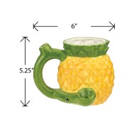 Taza de Cerámica con Forma de Piña para Fiestas Tropicales