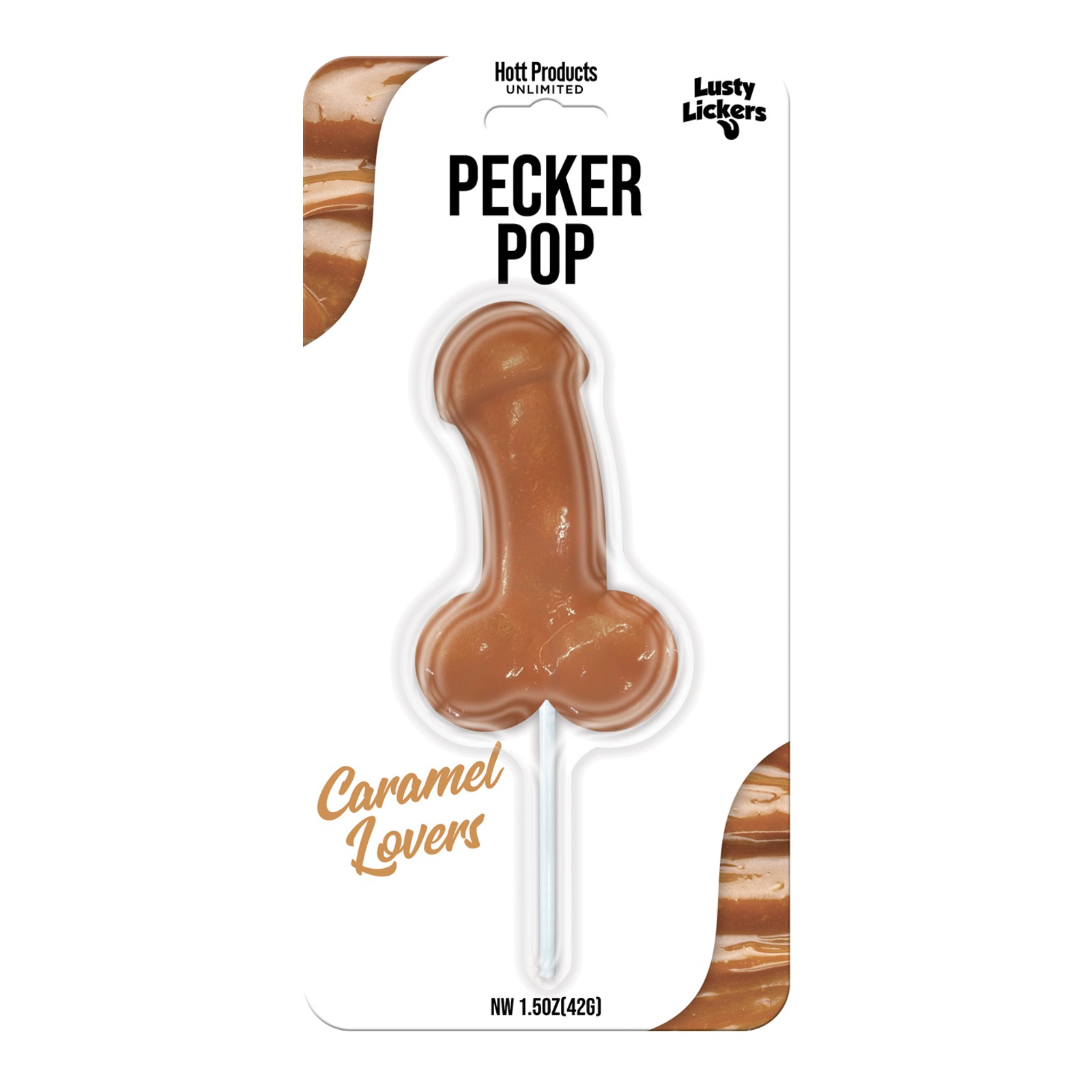 Lusty Lickers Chupetín de Pene Sabor Caramelo