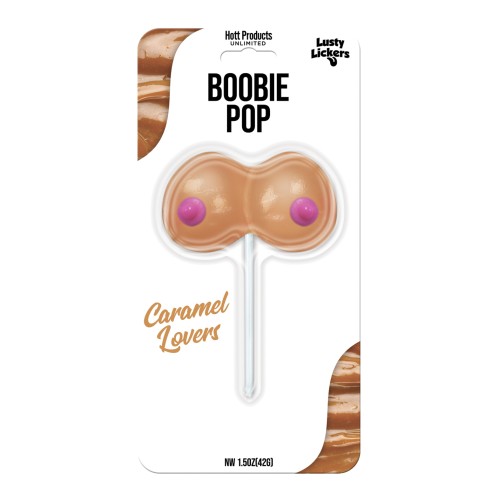 Lusty Lickers Boobie Pop Caramel