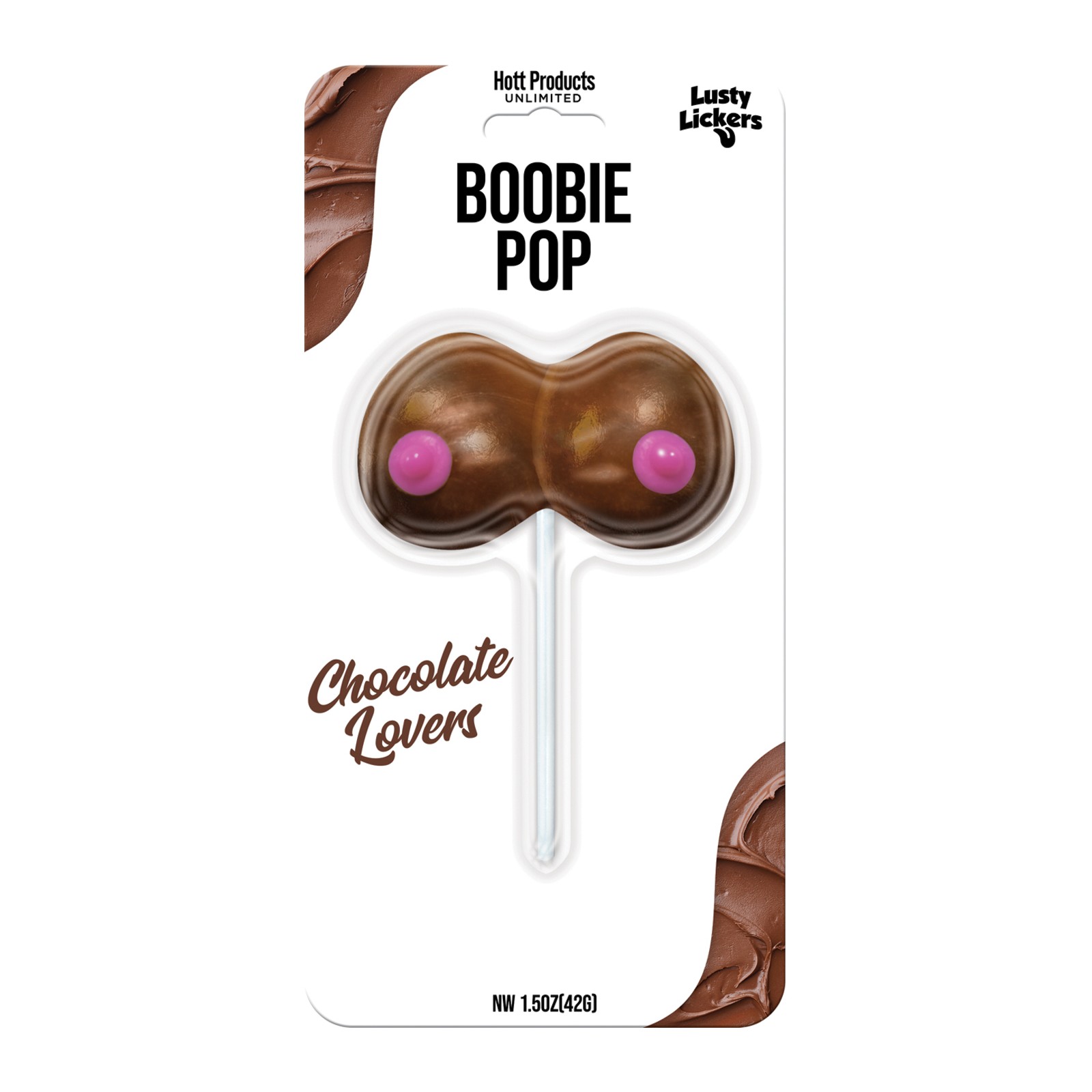 Lusty Lickers Boobie Pop Chocolate - Diversión Deliciosa