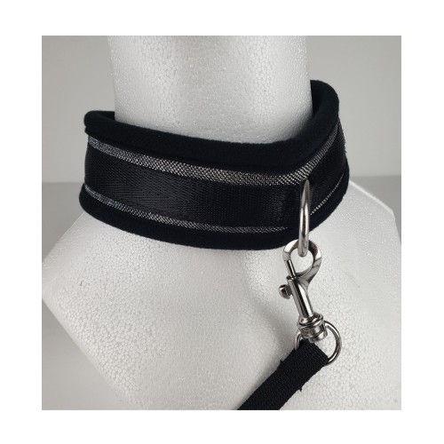 Collar y Correa Spartacus Neopreno Plata