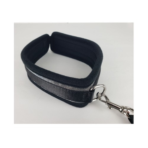 Collar y Correa Spartacus Neopreno Plata