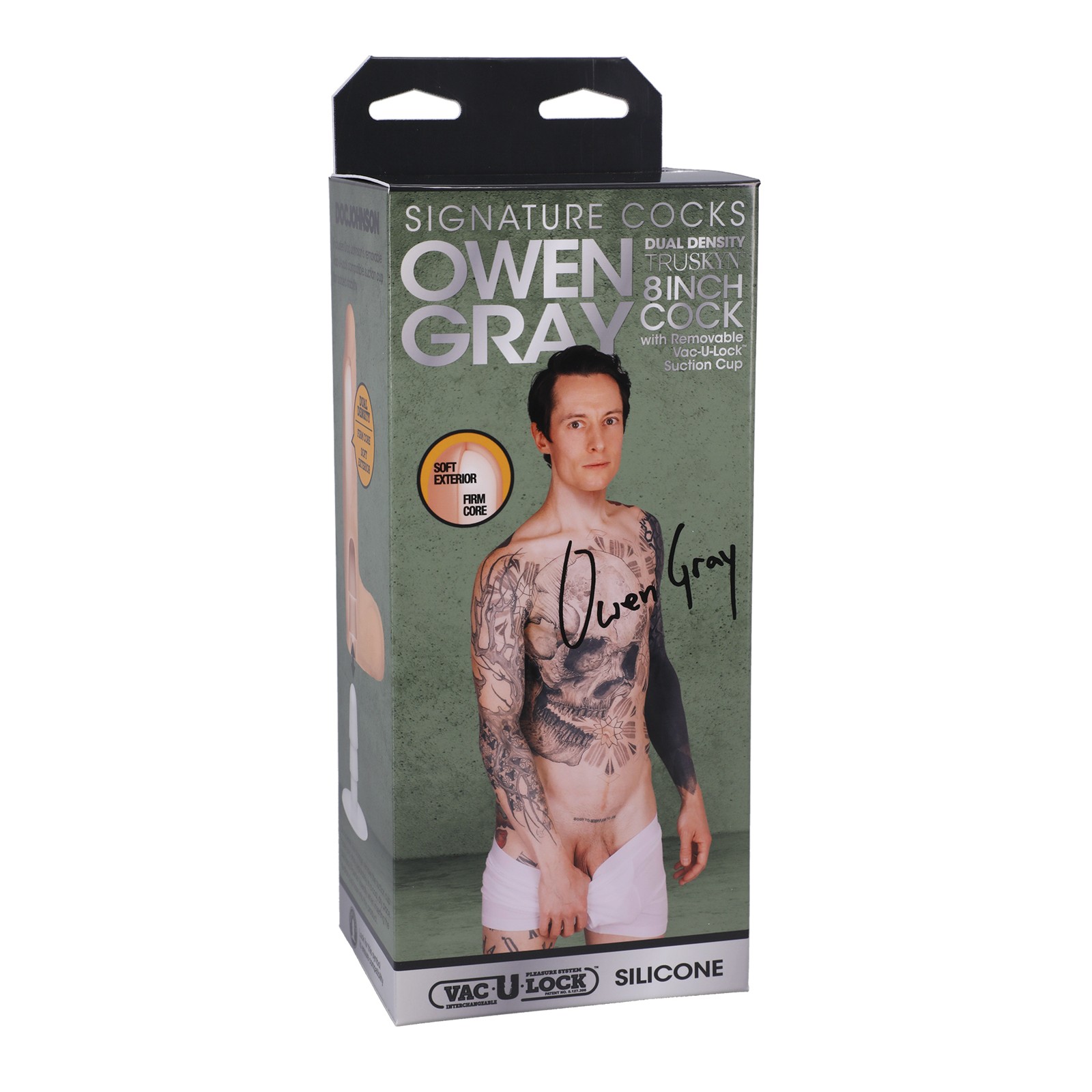 Signature Cocks 8 inch Silicone Cock Owen Grey