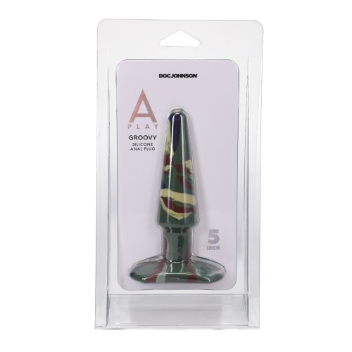 A Play Groovy Silicone Anal Plug in Camouflage