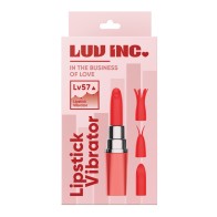 Luv Inc. Lipstick Vibrator with Interchangeable Heads