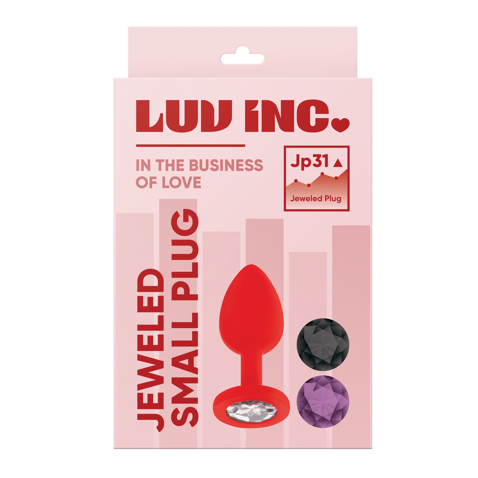 Luv Inc. Jeweled Silicone Butt Plug - Playful Fun