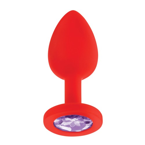 Luv Inc. Jeweled Silicone Butt Plug - Playful Fun