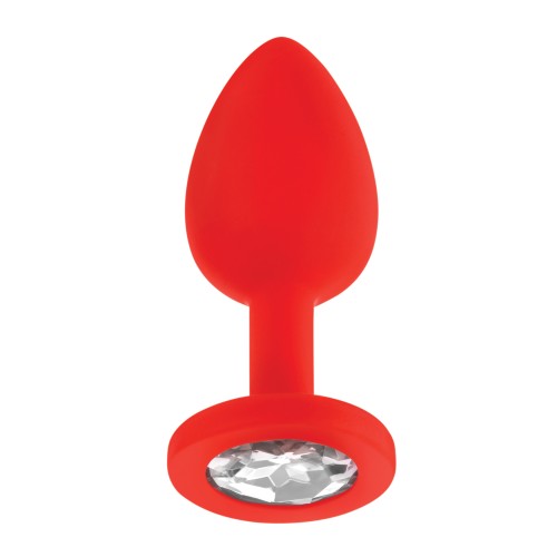 Luv Inc. Jeweled Silicone Butt Plug - Playful Fun