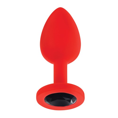 Luv Inc. Jeweled Silicone Butt Plug - Playful Fun