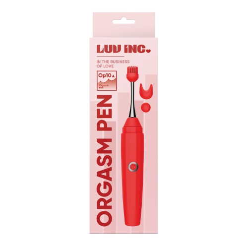 Luv Inc. Orgasm Pen with Attachments Red