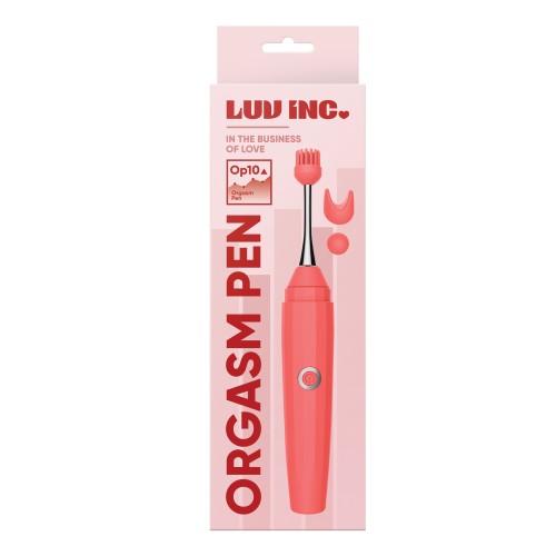 Luv Inc. Orgasm Pen with Three Attachments - Coral