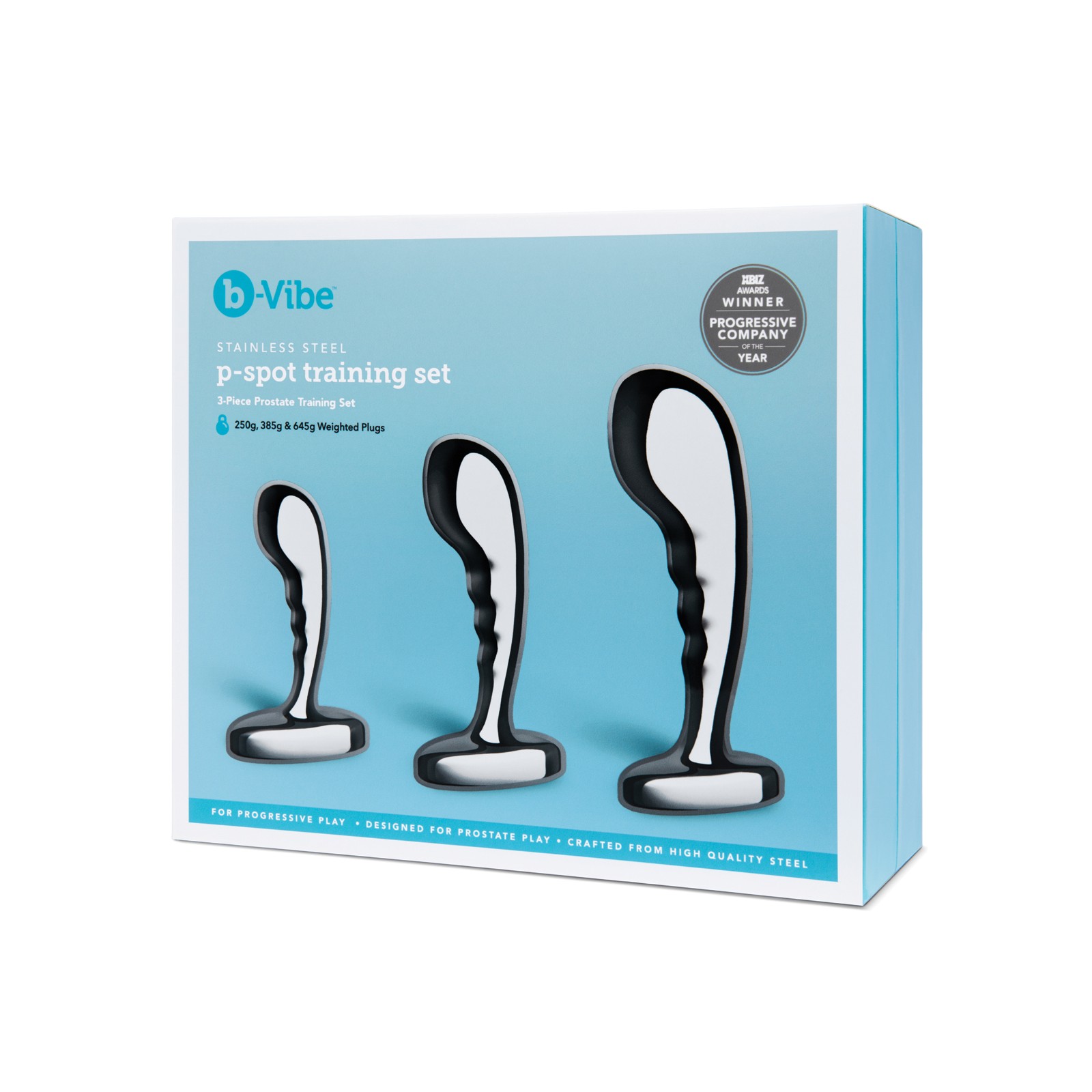 Set de Entrenamiento P-Spot de Acero Inoxidable para Placer Prostático