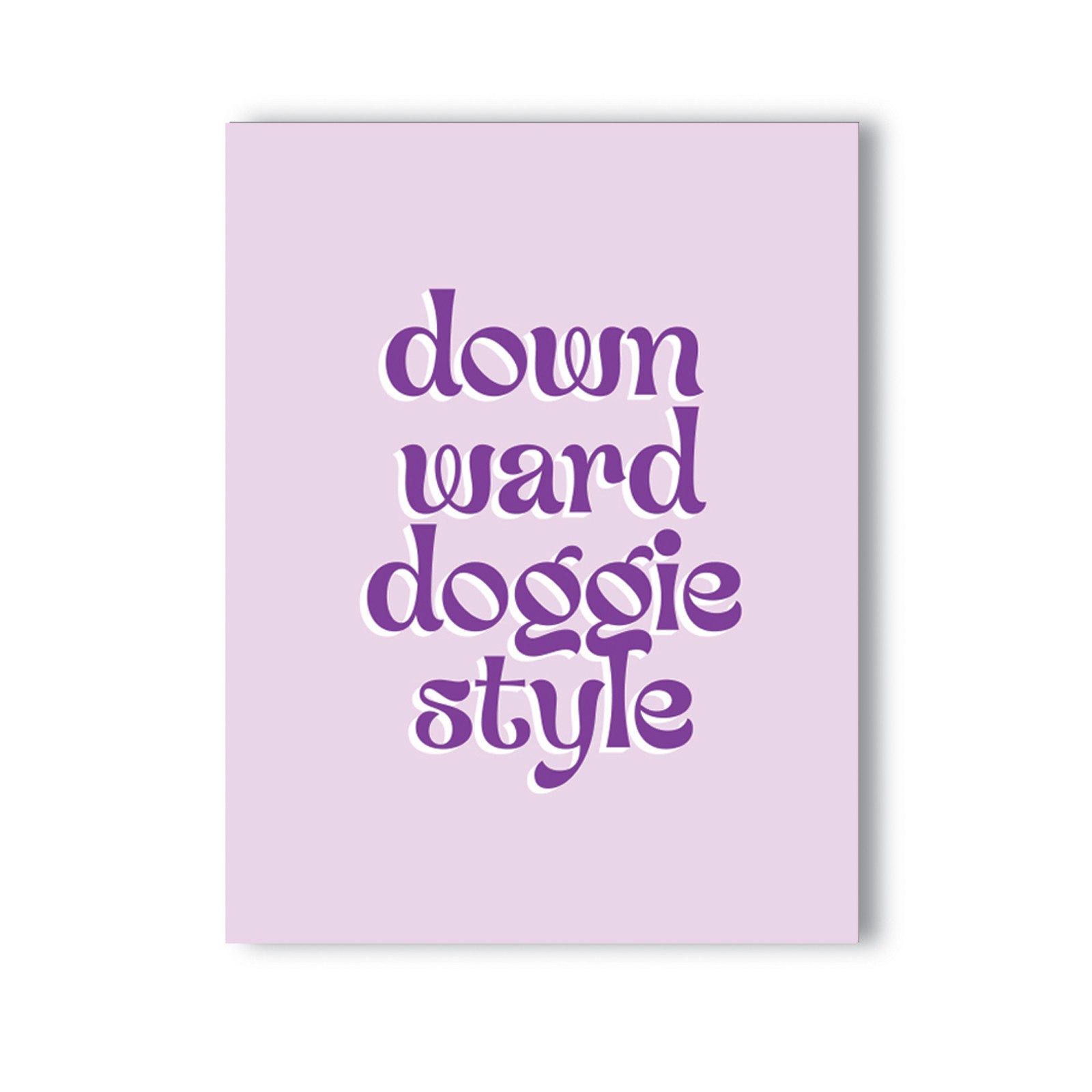 Downward Doggie Naughty Greeting Card