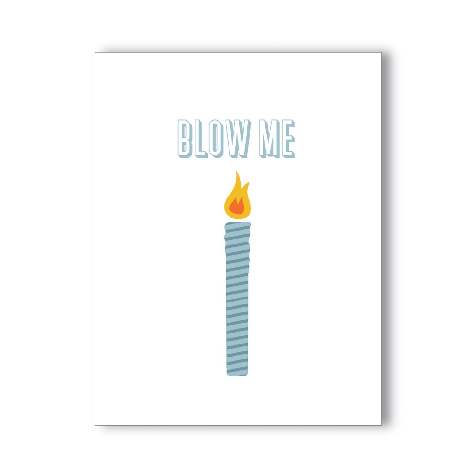 Blow Me Naughty Birthday Card - Fun & Cheeky Greeting