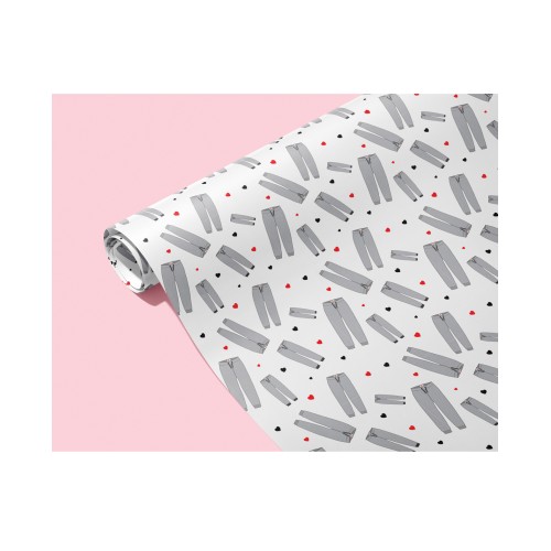 Grey Sweatpants Naughty Wrapping Paper