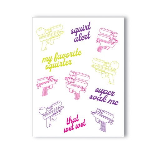 Squirt Alert Cheeky Greeting Card