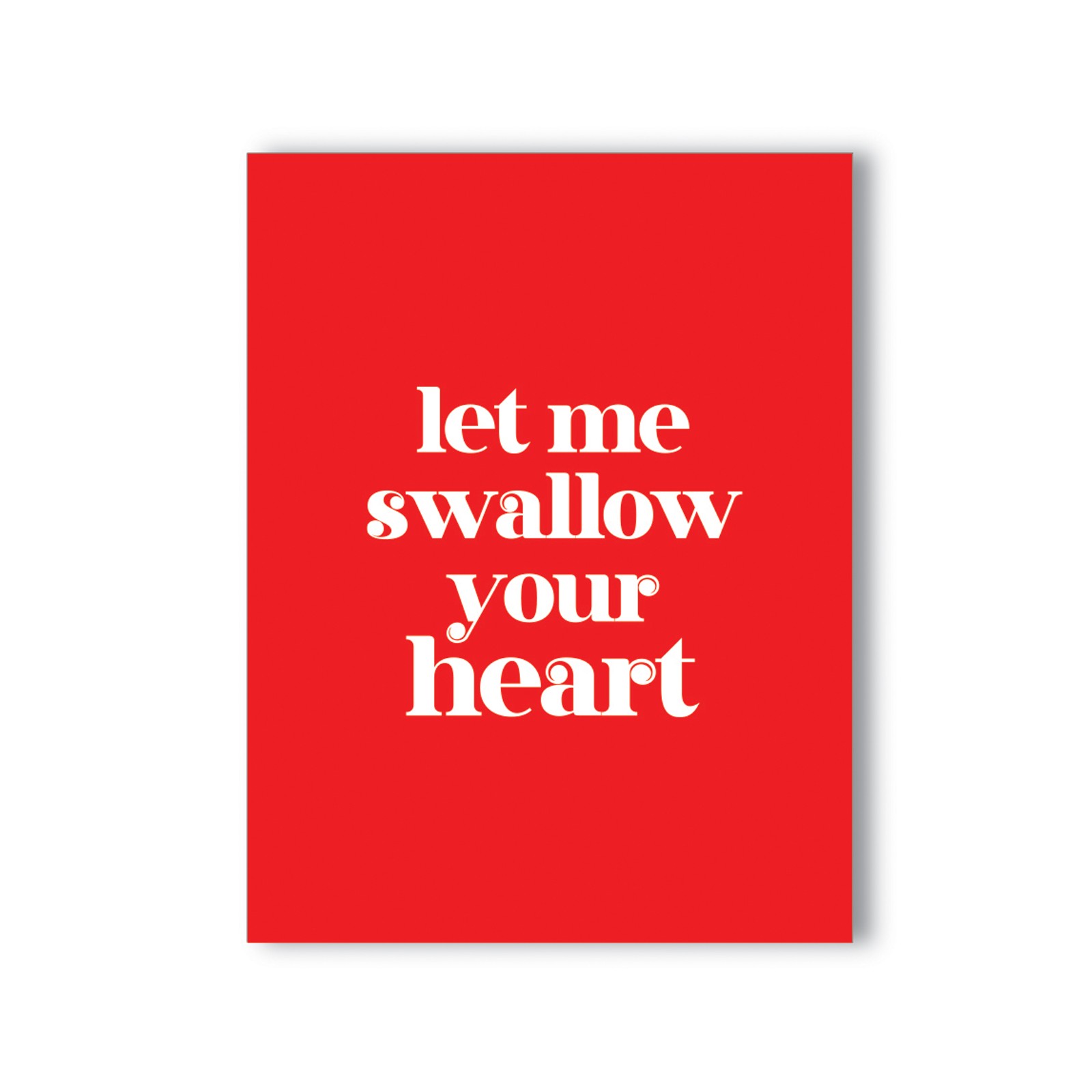 Swallow Your Heart Naughty Greeting Card