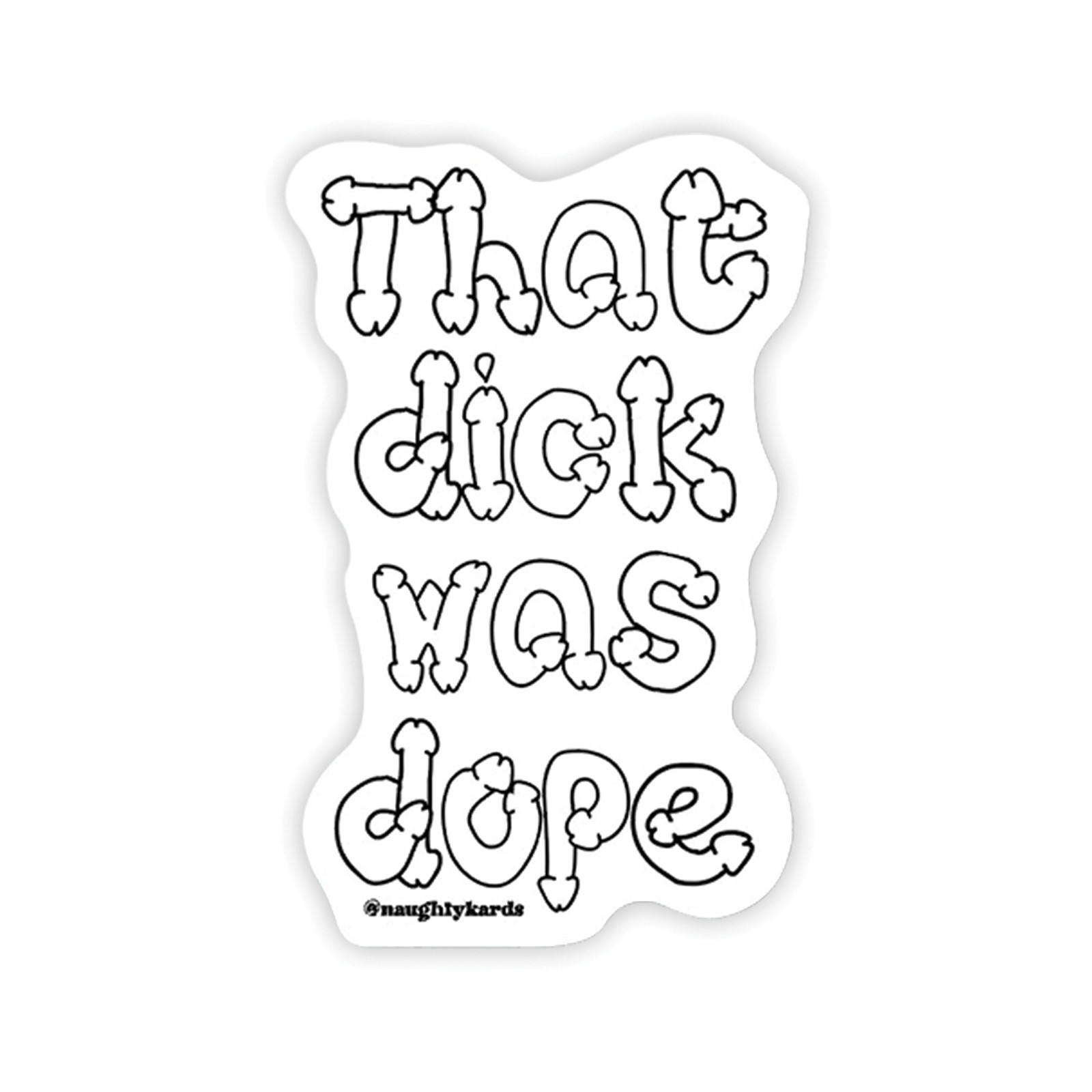 Sticker Travieso Dope Dick Pack de 3