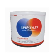 Condones Lifestyles Grandes en Caja de 40